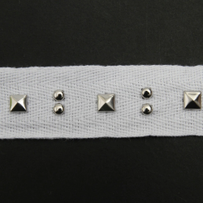 Wholesale 2.5cm Size Studs trim ribbon diy handmade costume dress sewing bead lace trim Design Rivets Trims