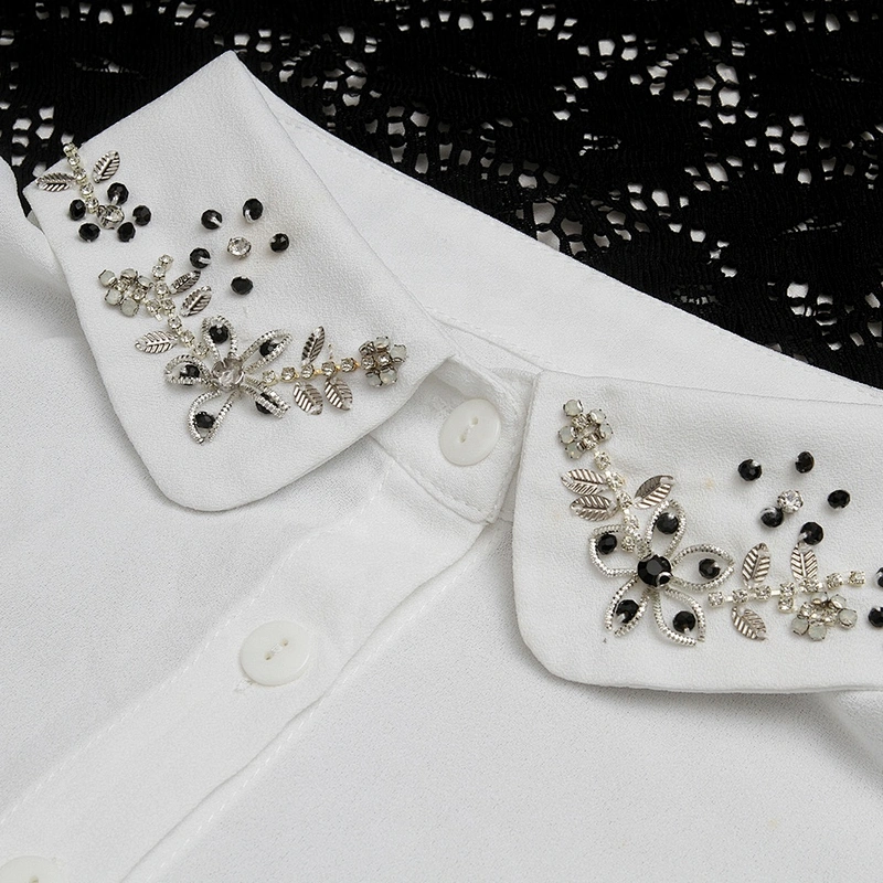 Wholesale Autumn summer winter shirt collar versatile Korean shirt lace floral false collar  Fake collar