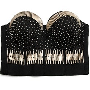 Kawaii High corset crop top sexy black women's handmade rhinestone diamond adult Erotic fashion sexy underwear