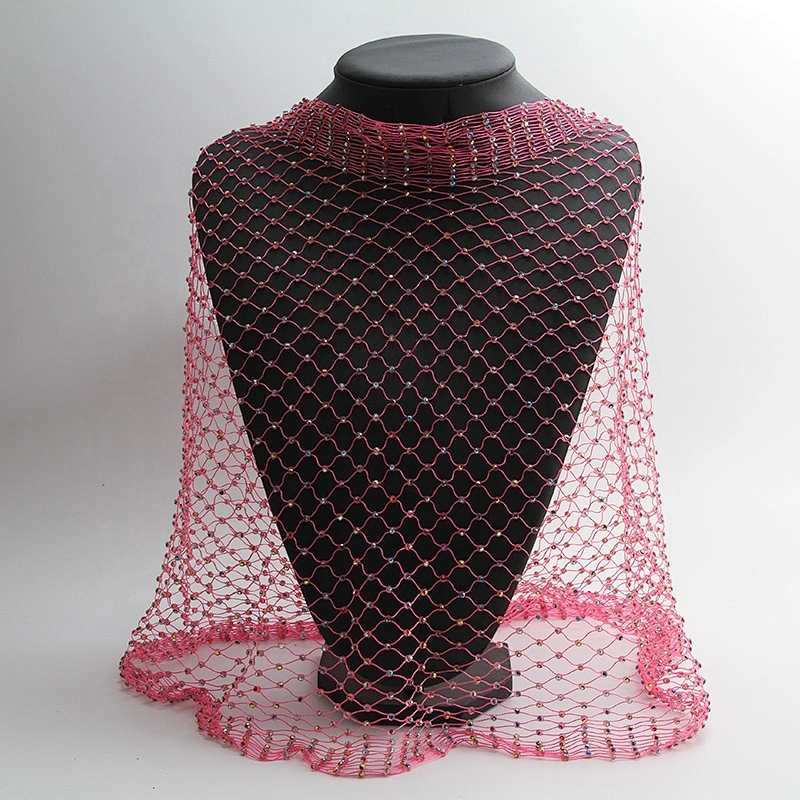 Kavatar pink new design rhinestone mesh roll Fabric fabrics with crystals design Sew-on for shoes clothing rhinestone top