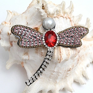 Christmas Cherry Flower Decorative Sew on Rhinestone Beaded Patches Wholesale patches for clothing