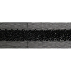 kavatar  wholesale new Handmade Bead lace Embroidered Tulle Trim wedding with Accessories Beads Rhinestones