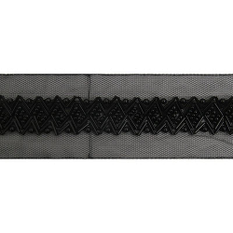 kavatar  wholesale new Handmade Bead lace Embroidered Tulle Trim wedding with Accessories Beads Rhinestones
