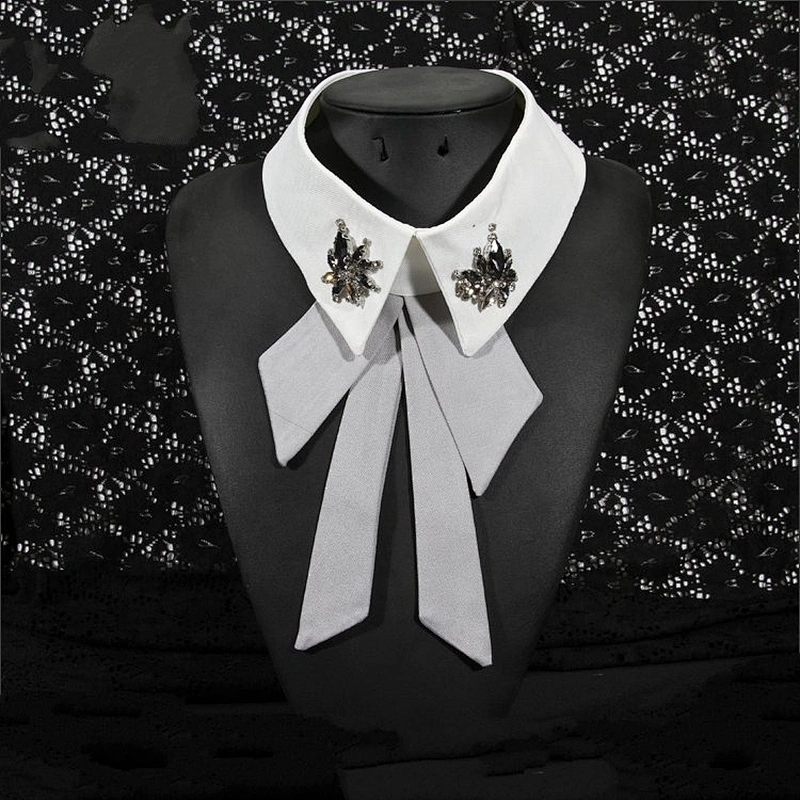 Kavatar New Arrival Rhinestone Shirt Collar For Decoration Women Clothes