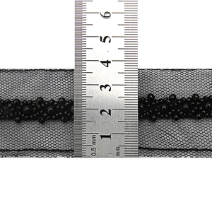 kavatar  wholesale new Handmade Bead lace Embroidered Tulle Trim wedding with Accessories Beads Crystals & Rhinestones