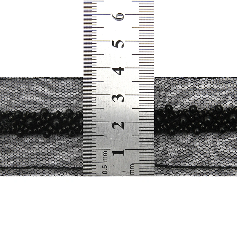 kavatar  wholesale new Handmade Bead lace Embroidered Tulle Trim wedding with Accessories Beads Crystals & Rhinestones