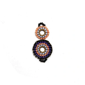 Christmas Cherry Flower Decorative Sew on Rhinestone Beaded Patches Wholesale patches for clothing