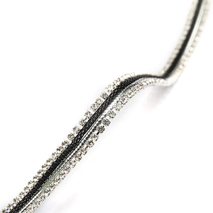 wholesale hot fix tape with rhinestone hot fix trimming chain glitter trim for DIY garment dresses Accessories