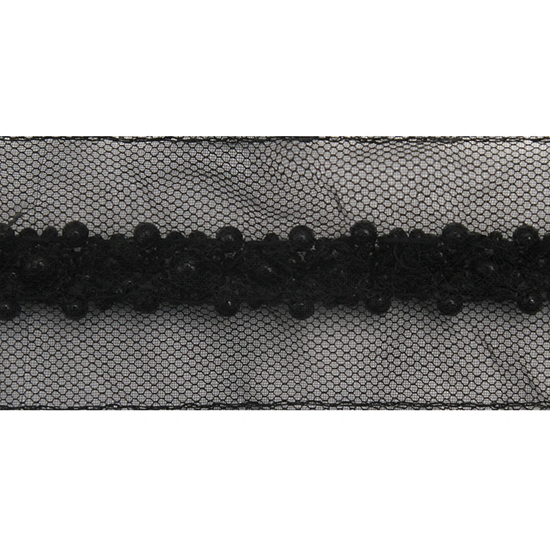 kavatar  wholesale new Handmade Bead lace Embroidered Tulle Trim wedding with Accessories Beads Crystals & Rhinestones
