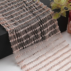 Decorative Crystal Rhinestone Sheet Hot Fix Rhinestone Bead Mesh Fabric rhinestones flat back crystal for shoes clothing bag