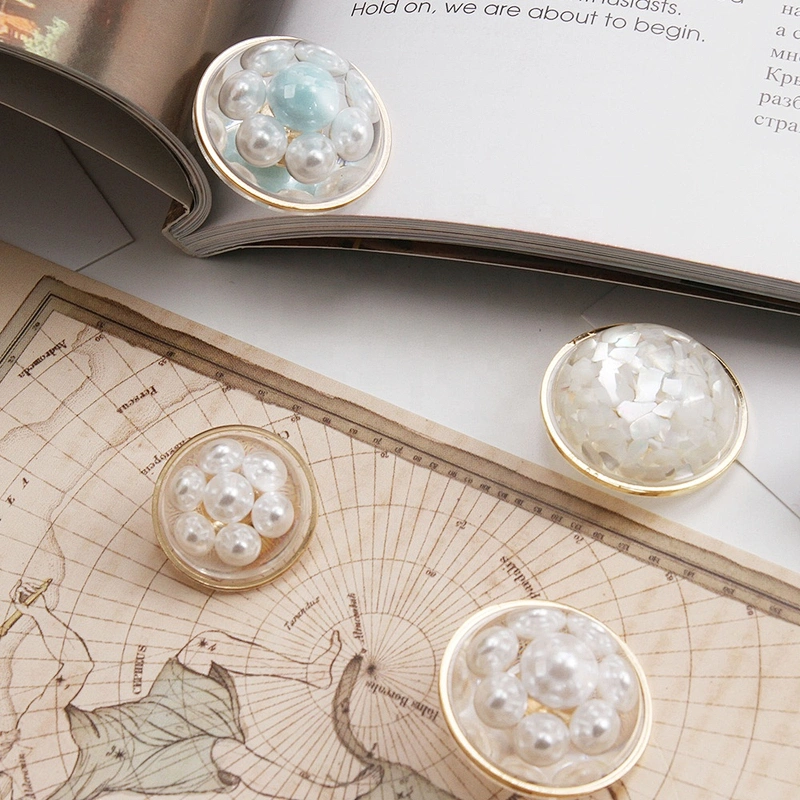 European and American style clothing rhinestone buttons crystal pearl clothing accessories wholesale butt,crystal button