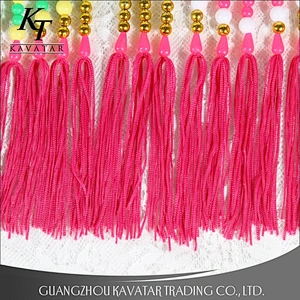 Fancy Multicolor Plastic Beaded Fringe For Decorative Garment