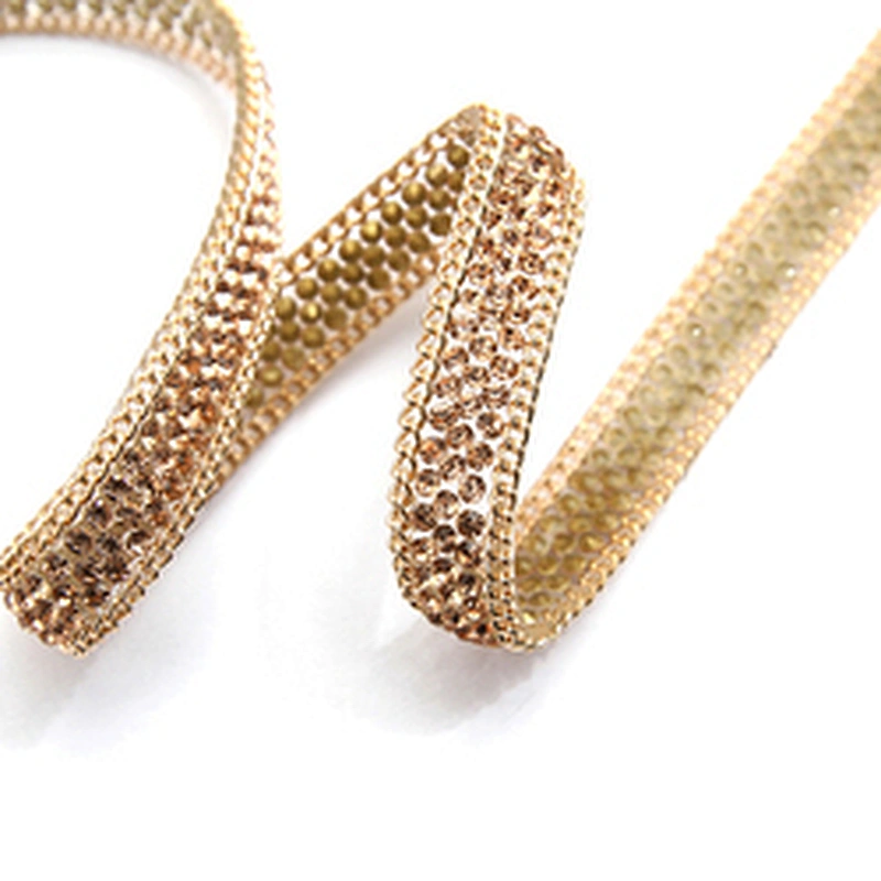 wholesale hot fix tape with rhinestone hot fix trimming chain glitter trim for DIY garment dresses Accessories