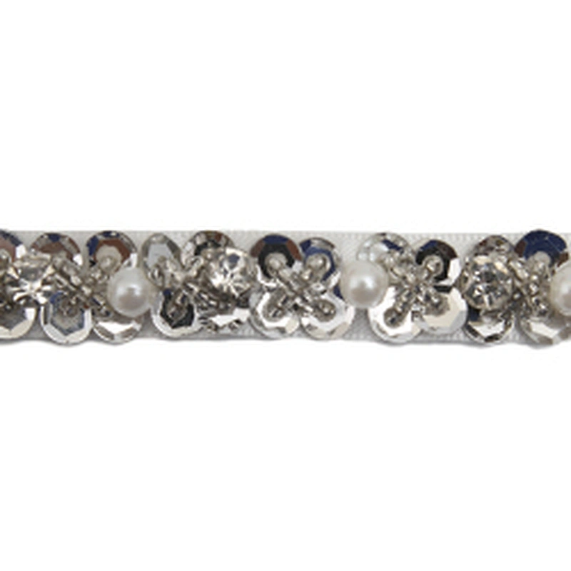 kavatar  wholesale new Handmade Bead lace Embroidered Tulle Trim wedding with Accessories Beads Crystals & Rhinestones