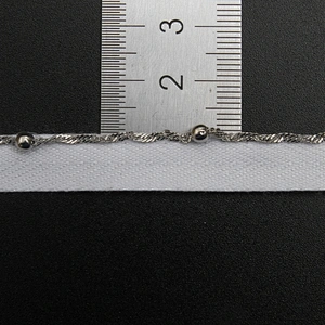 Wholesale Chain lace trim beaded 1.1 cm Sew-On lace trim Woven herringbone tape lace trimmings for clothes
