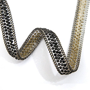 wholesale hot fix tape with rhinestone hot fix trimming chain glitter trim for DIY garment dresses Accessories