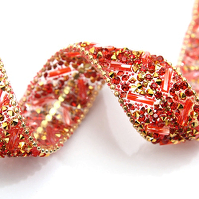 wholesale hot fix tape with rhinestone hot fix trimming chain glitter trim for DIY garment dresses Accessories