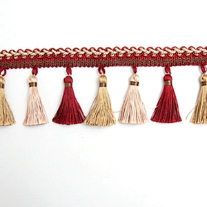 Wholesale Hstock goods tassel and beaded fringe for curtain decoration igh Quality Curtain Tassel Garment