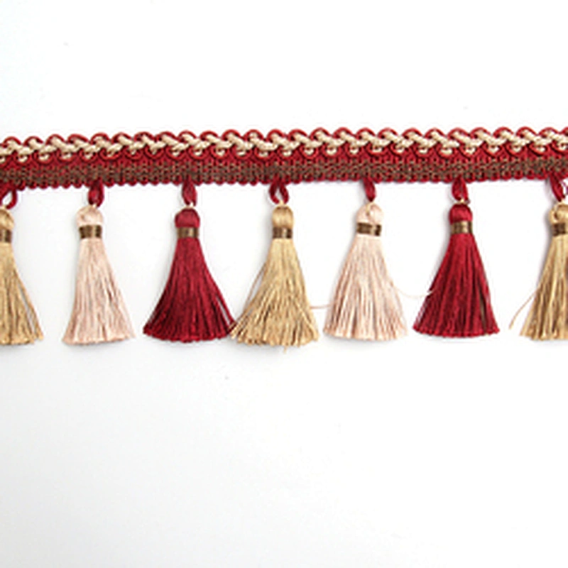 Wholesale Hstock goods tassel and beaded fringe for curtain decoration igh Quality Curtain Tassel Garment