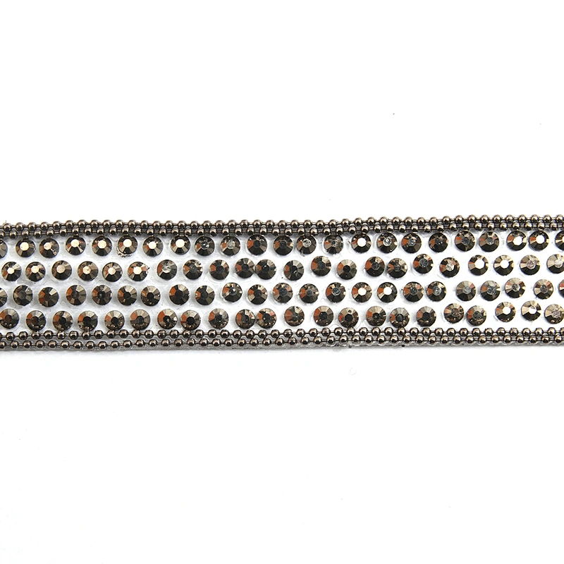 wholesale hot fix tape with rhinestone hot fix trimming chain glitter trim for DIY garment dresses Accessories
