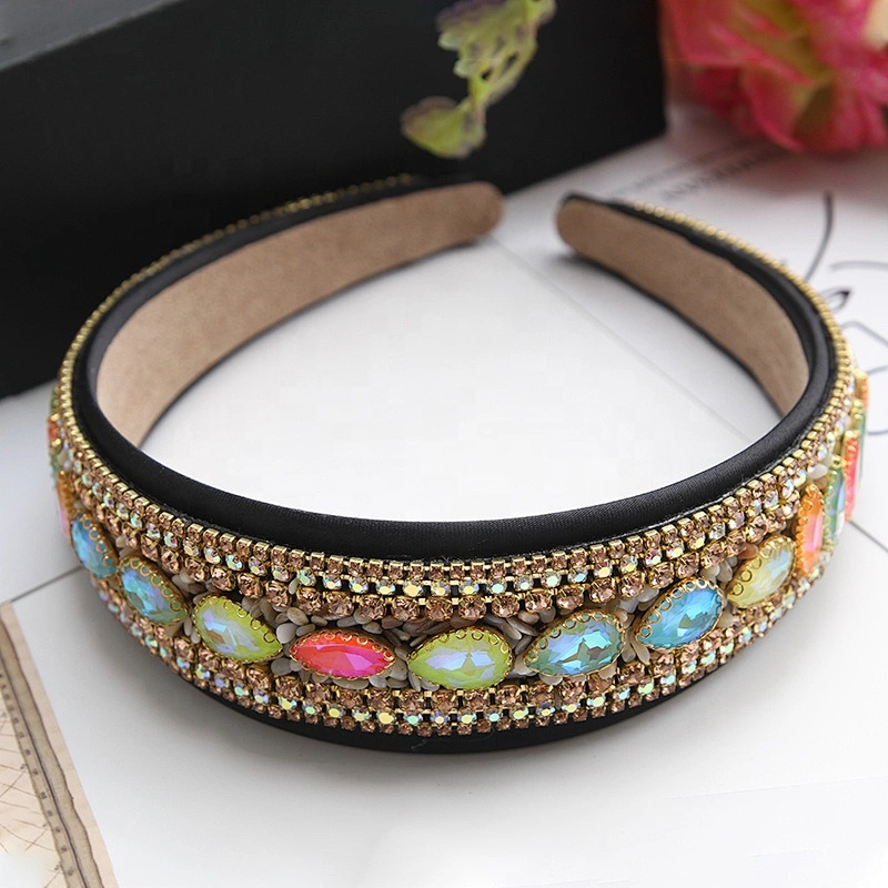 fashion ladies headbands handmade rhinestone fashion  for women use Hairbands Big headband Fashion winter headband