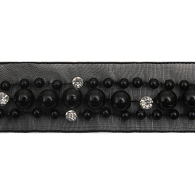kavatar  wholesale new Handmade Bead lace Embroidered Tulle Trim wedding with Accessories Beads Crystals & Rhinestones