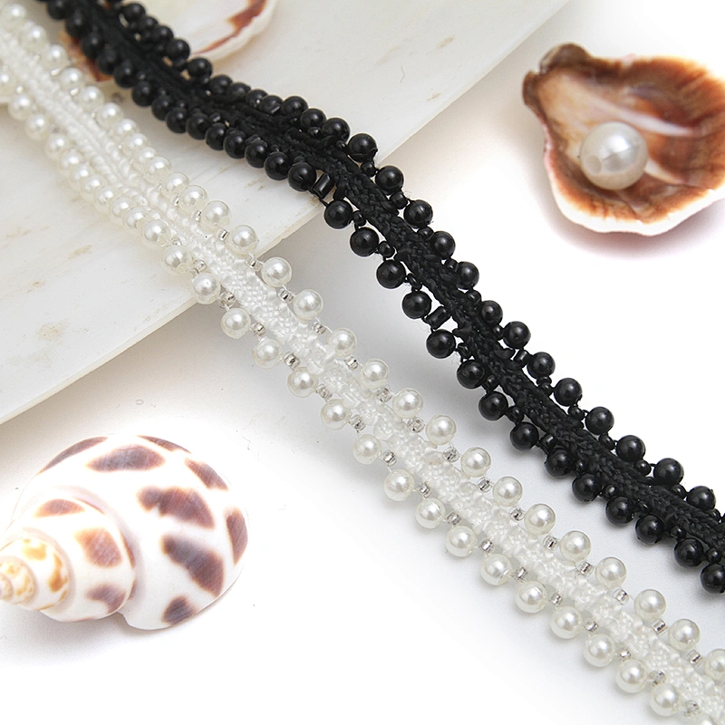 kavatar  wholesale new Handmade Bead lace Embroidered Tulle Trim wedding with Accessories Beads Crystals & Rhinestones