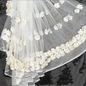 Kavatar Lace Organza Fabric White Flower Embroidery African lace fabric