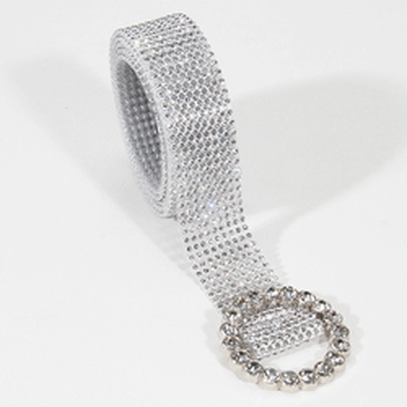 Trendy Heart Shape Buckle Crystal Rhinestone Waistband for Fashion Garments