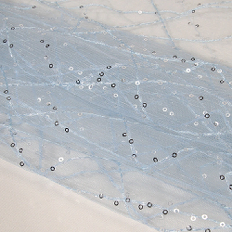 Kavatar Wholesale Customized Glitter Bling Velvet Fringe Sequin Fabric african lace fabrics
