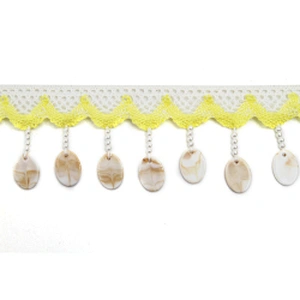Wholesale tassels lace trim for garment rhinestone Pearl fringe tassel trimming  jute tassel trim