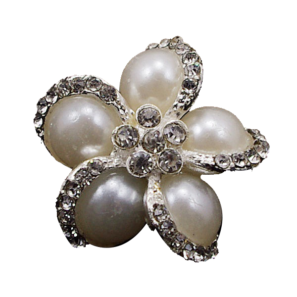 wholesale Kavatar rhinestone pearl button for bridal dress Accessories