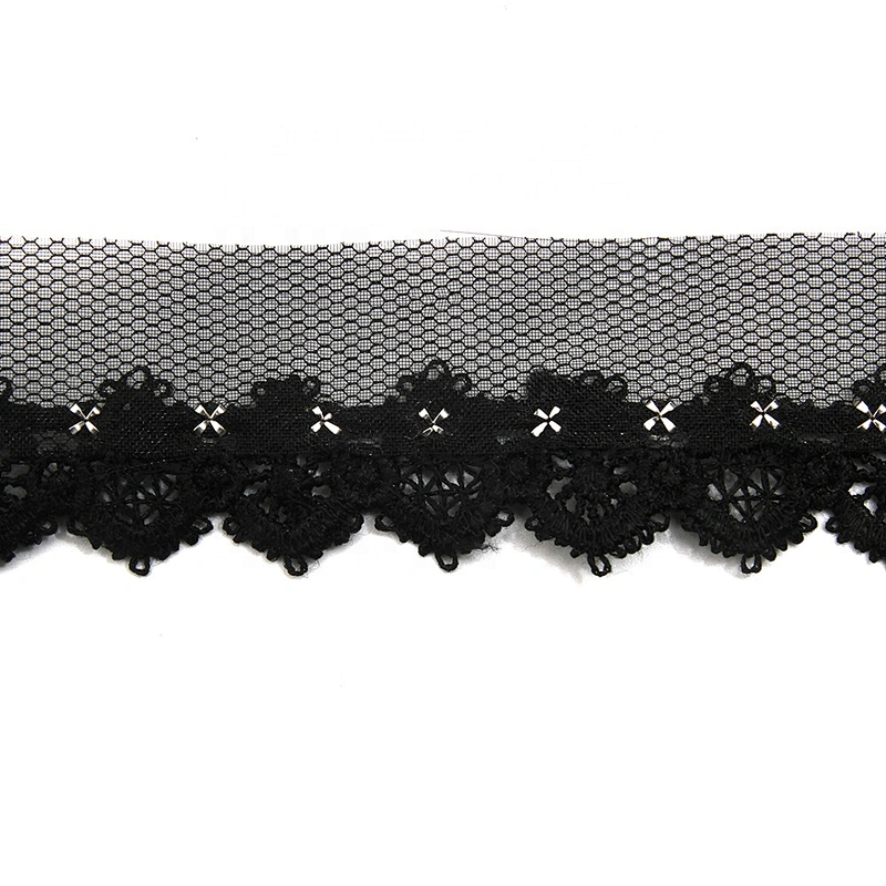 Wholesale 3cm Size Studs trim ribbon diy handmade costume dress sewing bead lace trim Design Rivets Trims