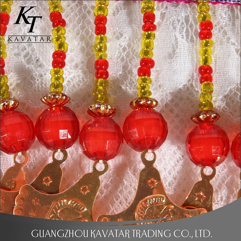 China Style Decorative Trim Multi color Plastic Beaded Fringes Trim Indian Home Decor Curtain Crafting