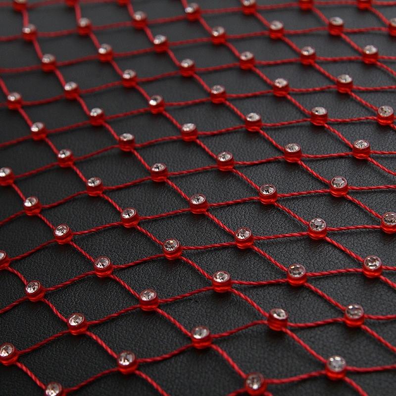Wholesale Rhinestone stretchy Mesh roll Fabric crystal mesh fabric trimming design for dress shoes clothing