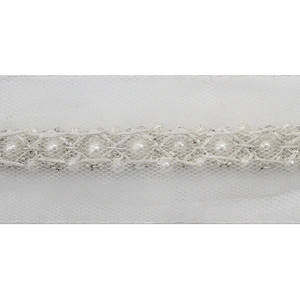 kavatar  wholesale new Handmade Bead lace Embroidered Tulle Trim wedding with Accessories Beads Crystals & Rhinestones