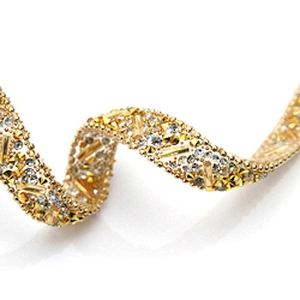 wholesale hot fix tape with rhinestone hot fix trimming chain glitter trim for DIY garment dresses Accessories