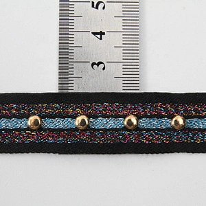 Copper Studs beaded ribbon trim fabric diy handmade costume dress sewing Design Rivets Trims
