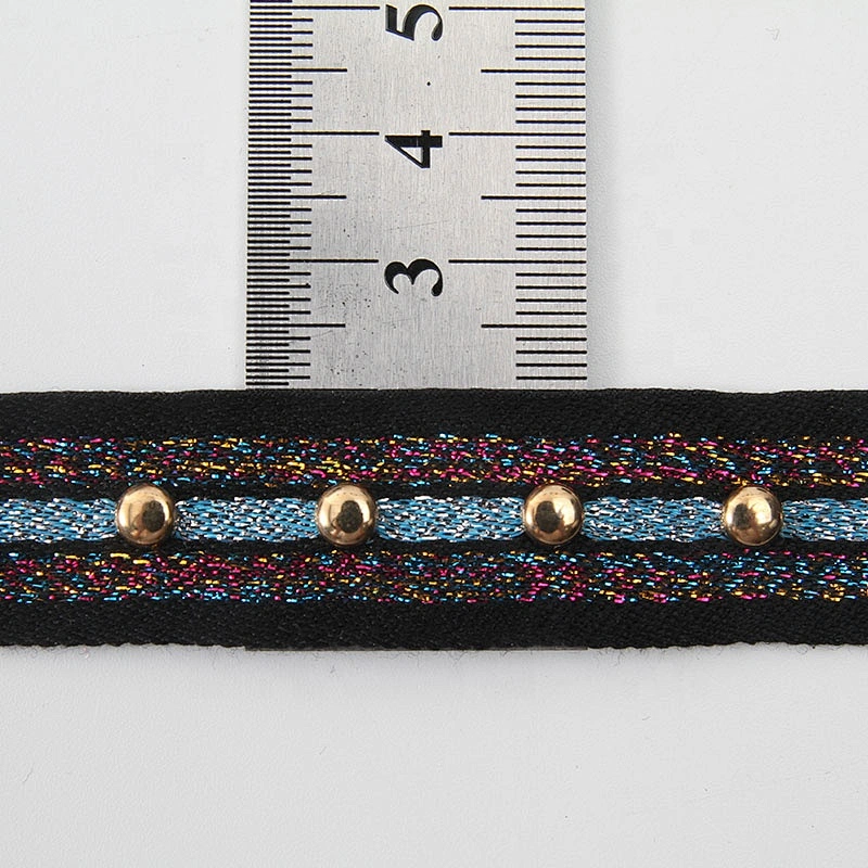 Copper Studs beaded ribbon trim fabric diy handmade costume dress sewing Design Rivets Trims