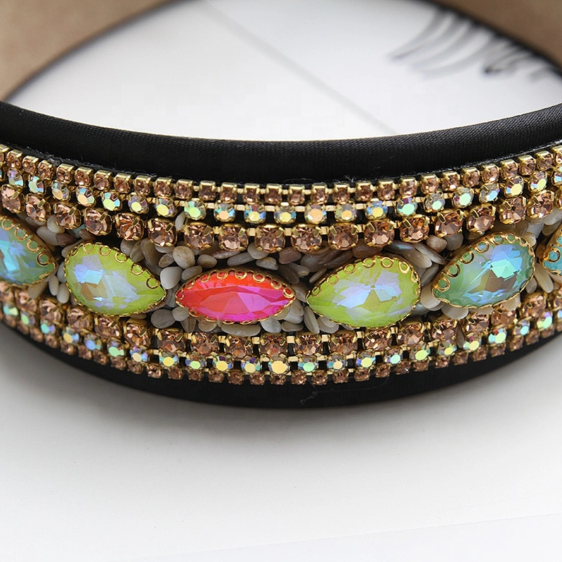 fashion ladies headbands handmade rhinestone fashion  for women use Hairbands Big headband Fashion winter headband