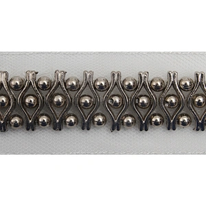 kavatar  wholesale new Handmade Bead lace Embroidered Tulle Trim wedding with Accessories Beads Crystals & Rhinestones