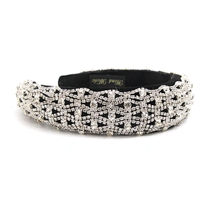 wholesale Hair Decoration Velour Crystal And Rhinestone Cup chain Decorated hair accessories Hairbands WOMEN HEADBAND