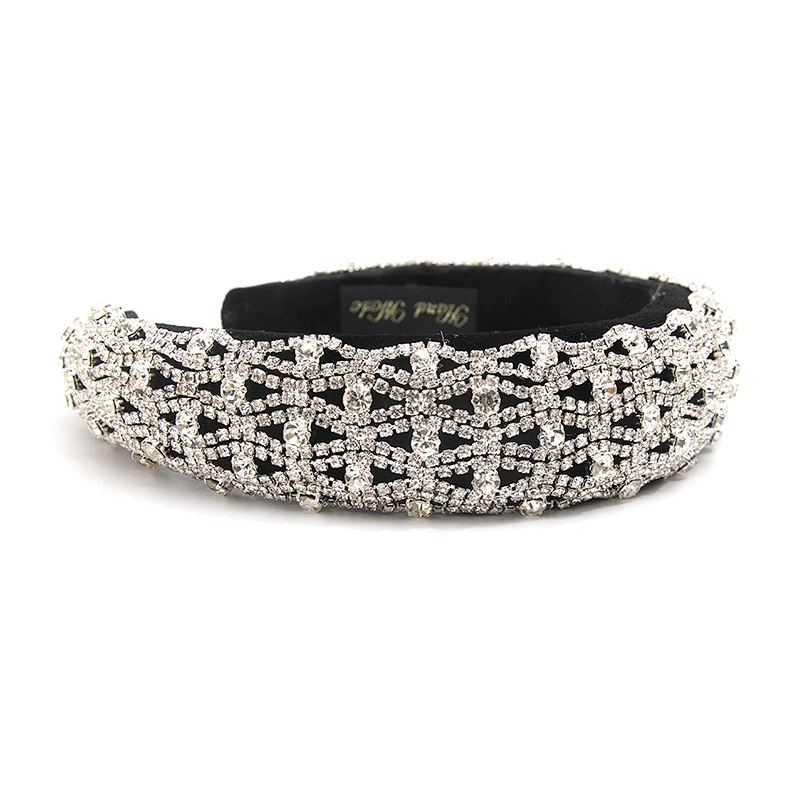wholesale Hair Decoration Velour Crystal And Rhinestone Cup chain Decorated hair accessories Hairbands WOMEN HEADBAND