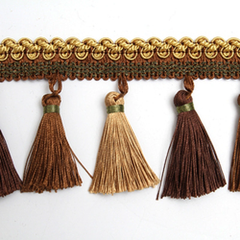 Wholesale Hstock goods tassel and beaded fringe for curtain decoration igh Quality Curtain Tassel Garment