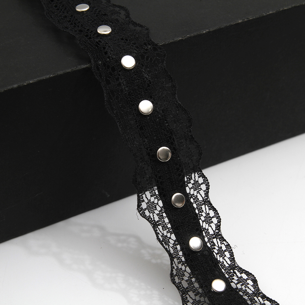 Wholesale 2.8cm Size Studs trim ribbon diy handmade costume dress sewing bead lace trim Design Rivets Trims