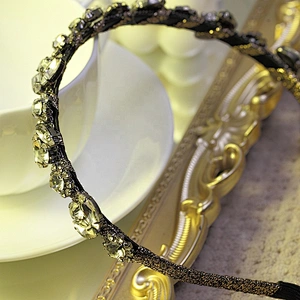 Korean version of the new rhinestone glass pearl Ins wind women headband hair clip hair accessories, hair band