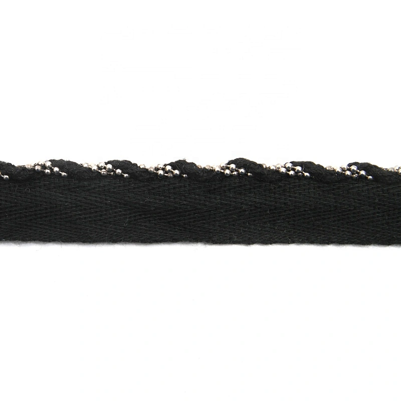 Wholesale Chain lace trim Beaded 1.5 cm Sew-On Trimming ribbon Design herringbone tape trims for clothing