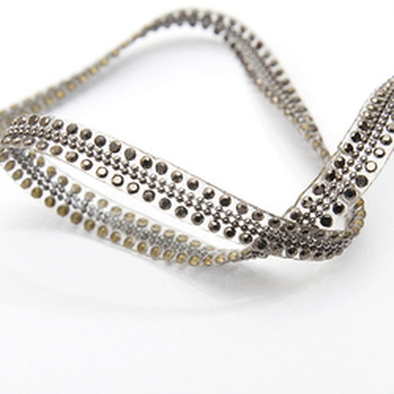 wholesale hot fix tape with rhinestone hot fix trimming chain glitter trim for DIY garment dresses Accessories