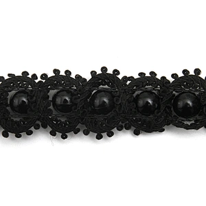 kavatar  wholesale new Handmade Bead lace Embroidered Tulle Trim wedding with Accessories Beads Crystals & Rhinestones