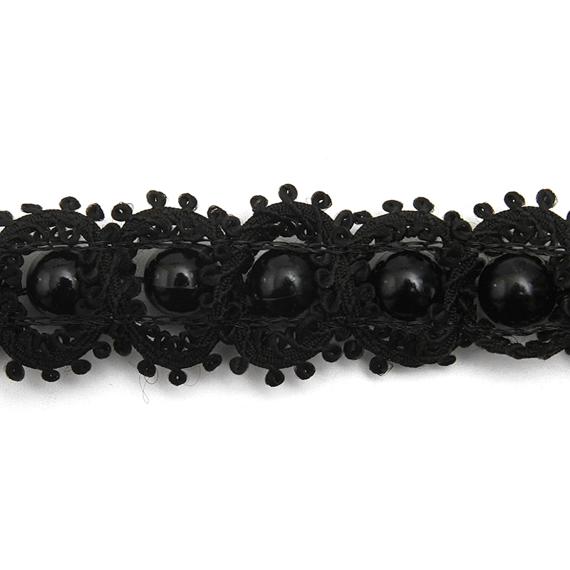 kavatar  wholesale new Handmade Bead lace Embroidered Tulle Trim wedding with Accessories Beads Crystals & Rhinestones